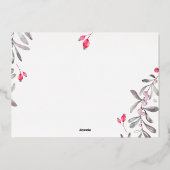 ミニマリストHappy Holidaysフォトシルバー 箔シーズンカード (裏面)