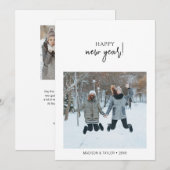 ミニマリストHappy New Yearの写真 シーズンカード (正面/裏面)