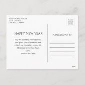 ミニマリストHappy New Yearの写真 シーズンポストカード (裏面)
