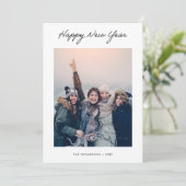 ミニマリストHappy New Yearフォトカード シーズンカード (スタンド正面)