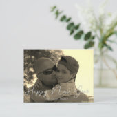 ミニマリストHappy New Years 2023セピアはがき ポストカード (スタンド正面)