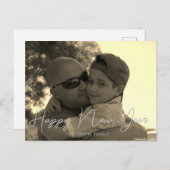 ミニマリストHappy New Years 2023セピアはがき ポストカード (正面/裏面)