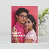 ミニマリストHappy Valentine I Love You Coule写真 シーズンカード (スタンド正面)