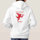 ミニマリストHappy Valentine's My love on wine | パーカ (裏面)