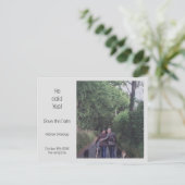 ミニマリストHe言ったYes写真ゲイ結婚ズ インビテーションポストカード (スタンド正面)