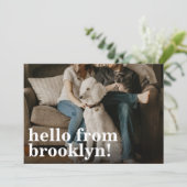 ミニマリストHello新しいホームアドレス写真の移動 案内状 (スタンド正面)