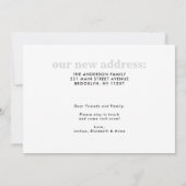 ミニマリストHello新しいホームアドレス写真の移動 案内状 (裏面)