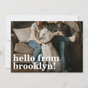 ミニマリストHello新しいホームアドレス写真の移動 案内状