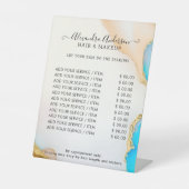 ミニマリストHolographic Opal Agateサロン価格表 台座サイン (正面)