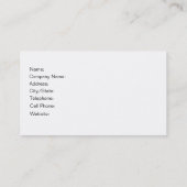 ミニマリストIの名刺のテンプレート 名刺 (裏面)