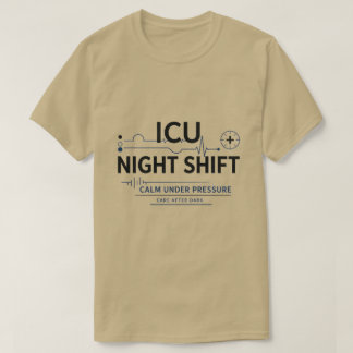 ミニマリストICU夜勤看護師シャツ | クリティカルケア Tシャツ