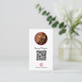 ミニマリストInstagram QRコードフォトグリッド 名刺 (スタンド正面)