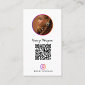 ミニマリストInstagram QRコードフォトグリッド 名刺 (正面)