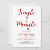 ミニマリストJingle+and+Mingleクリスマスパーティー 招待状 (正面)