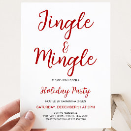 ミニマリストJingle+and+Mingleクリスマスパーティー 招待状