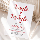 ミニマリストJingle+and+Mingleクリスマスパーティー 招待状