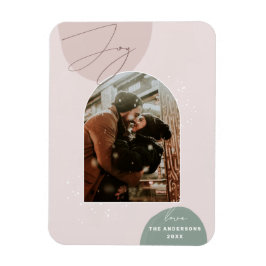 ミニマリストJoy Holiday写真 | クリスマスモダン マグネット