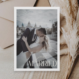 ミニマリストJust Married QRコード ウェディング 案内状
