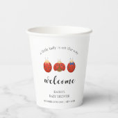 ミニマリストLadybug家族赤ちゃんシャワーへようこそ 紙コップ (裏面)