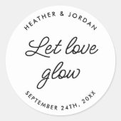 ミニマリストLet Love Glow結婚's Candle Friends ラウンドシール (正面)