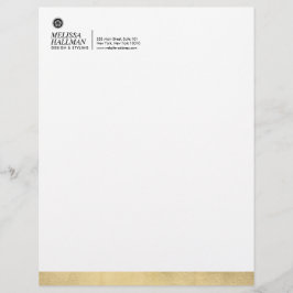 ミニマリストLuxeフローラロゴデザイナーフェイク金ゴールド レターヘッド