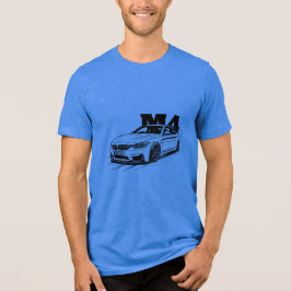 ミニマリストM4スポーツカーベクターグラフィックTシャツ トライブレンドTシャツ