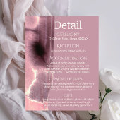 ミニマリストMauve Dustyバラ結婚ズ詳細 エンクロージャーカード