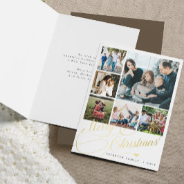 ミニマリストMerry Christmasスクリプト6フォトコラージュ シーズンカード