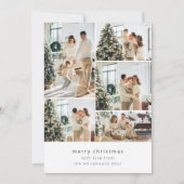 ミニマリストMerry Christmas 数々の 6 Photo Collage 招待状 (正面)