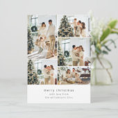 ミニマリストMerry Christmas 数々の 6 Photo Collage 招待状 (スタンド正面)