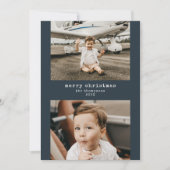 ミニマリストMerry Christmas 2フォトホリデーカード シーズンカード (正面)