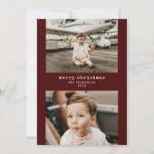 ミニマリストMerry Christmas 2フォトホリデーカード シーズンカード (正面)