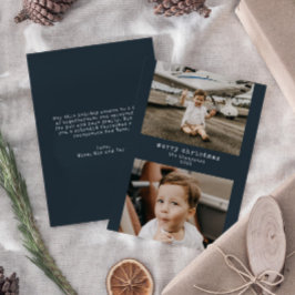 ミニマリストMerry Christmas 2フォトホリデーカード シーズンカード