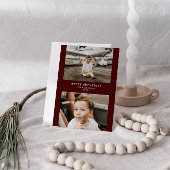 ミニマリストMerry Christmas 2フォトホリデーカード シーズンカード