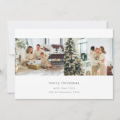 ミニマリストMerry Christmas 3写真水平 シーズンカード (正面)