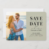 ミニマリストMonogram Green Sage Website QRコードアイコン セーブザデート (正面)