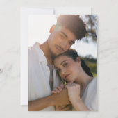 ミニマリストMoss Green Isolated Names Photo 結婚's 招待状 (裏面)