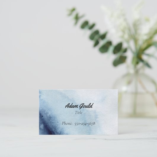 ミニマリストNavy Blueグラデーション名刺 名刺 (スタンド正面)