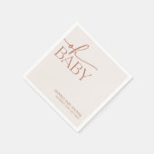 ミニマリストOhベビー男女兼用ベビーシャワー スタンダードカクテルナプキン (角)