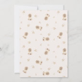 ミニマリストOh Boy Brown Bearベビーシャワー 招待状 (裏面)