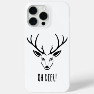 ミニマリストOh Deer+トナカイiPhone 15 Pro Maxケース iPhone 15 Pro Maxケース