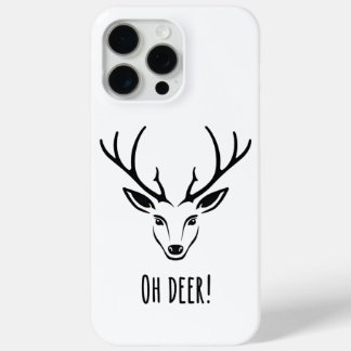 ミニマリストOh Deer+トナカイiPhone 15 Pro Maxケース iPhone 15 Pro Maxケース