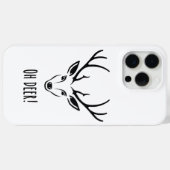 ミニマリストOh Deer+トナカイiPhone 15 Pro Maxケース Case-Mate iPhoneケース (裏面 (横))
