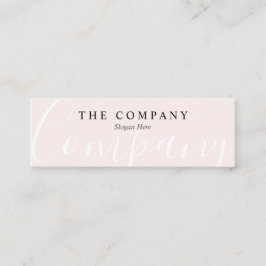 ミニマリストPastel Pink Typoミニ名刺 スキニー名刺