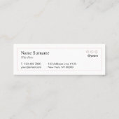 ミニマリストPastel Pink Typoミニ名刺 スキニー名刺 (裏面)