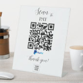 ミニマリストPaypal支払いQRコードペデスタル記号 台座サイン (インサイチュ)