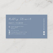 ミニマリストPeriwinkleプロフェッショナルブランディングロゴ 名刺 (正面)