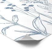 ミニマリストPeriwinkle Wildflower結婚's Welcome ポスター (角)