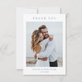 ミニマリストPeriwinkle Wildflower Photo 結婚's サンキューカード (正面)