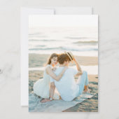 ミニマリストPeriwinkle Wildflower Photo 結婚's 招待状 (裏面)